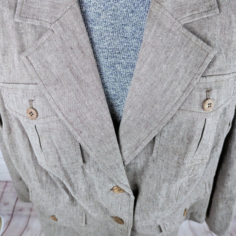 LIKE NEW Lane Bryant Brown Buttoned Blazer 18 - Picture 2 of 8